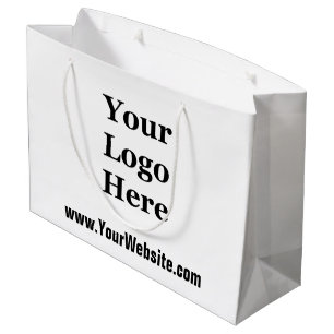 Business Logo Website Black and White Template Large Gift Bag