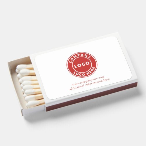 Business Logo Website Corporate Promotional Swag Matchboxes