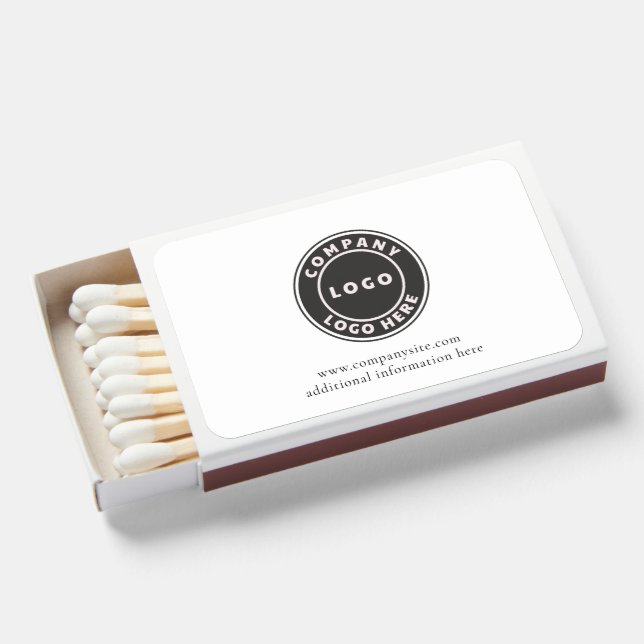 Business Logo Website Custom Corporate Promotional Matchboxes (Front Open)