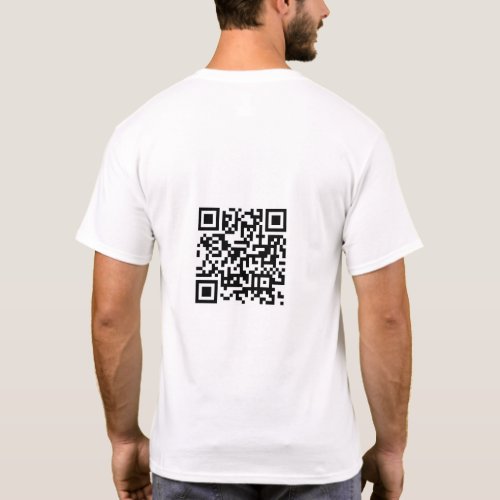 Business Logo Website Employee Name QR Code  T_Shirt