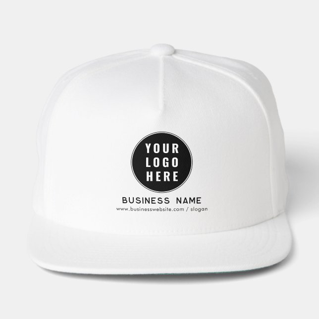 Business Logo Website Employees Promotional Snap Back Hat (Front)