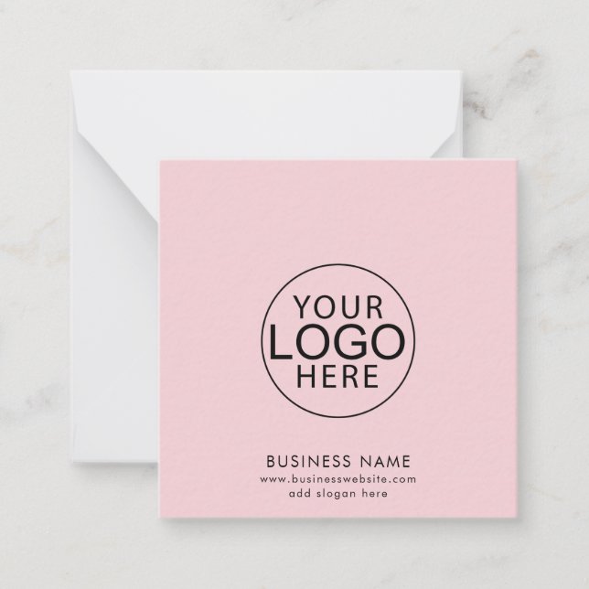 Business Logo Website Modern Elegant Note Card (Front)