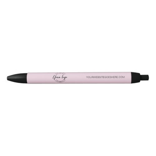 Business logo website Pink Custom  Black Ink Pen