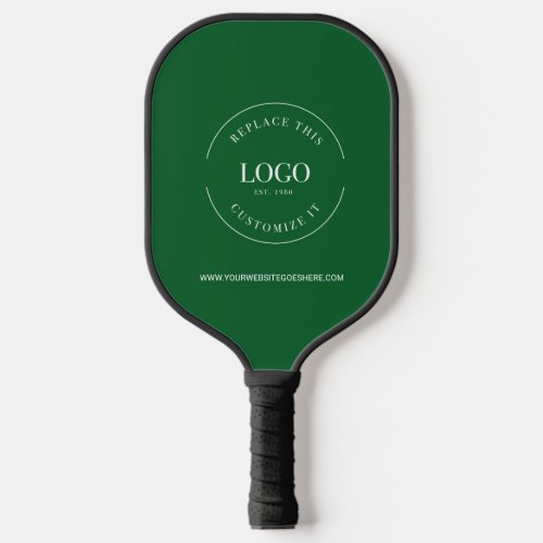 Business logo WEBSITE Promotional Custom Green Pickleball Paddle