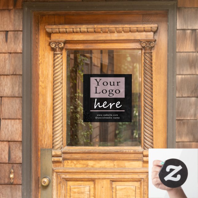 Business Logo website  Window Cling (Home Door)