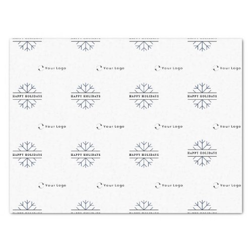 Business Logo White Christmas Snowflake Tissue Paper