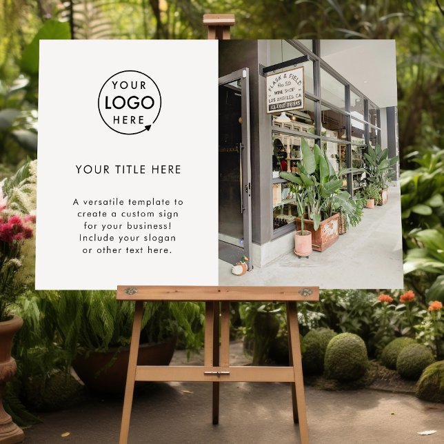 Business Logo | White Minimalist Modern Photo Foam Board (Creator Uploaded)