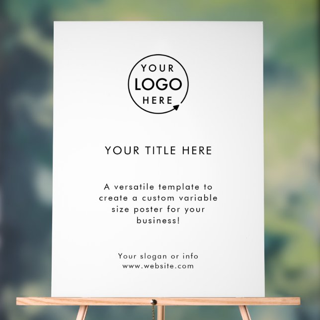 Business Logo | White Minimalist Modern Simple Acrylic Sign (Neutral)