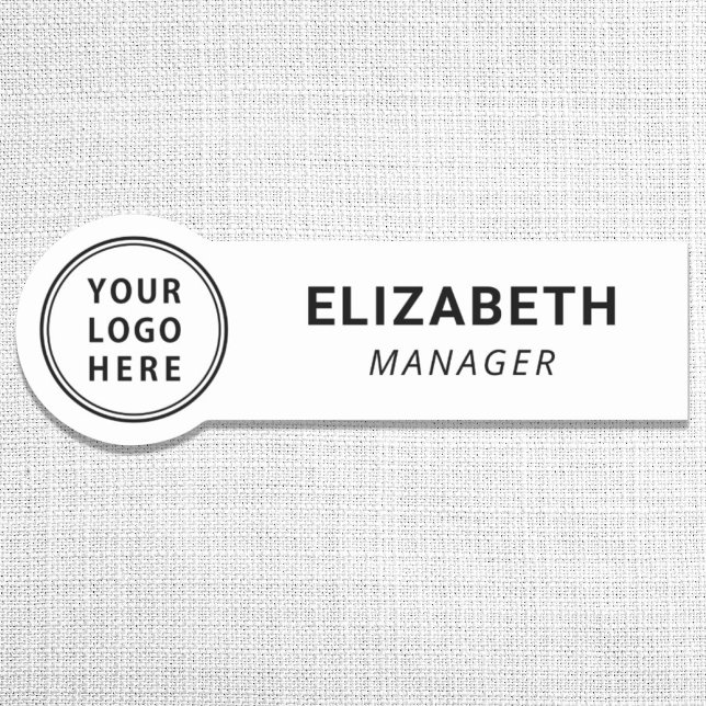 Business Logo White Name Tag (Creator Uploaded)