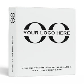 Business Logo White Professional 3 Ring Binder