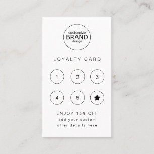 Business Logo White Professional Loyalty Card