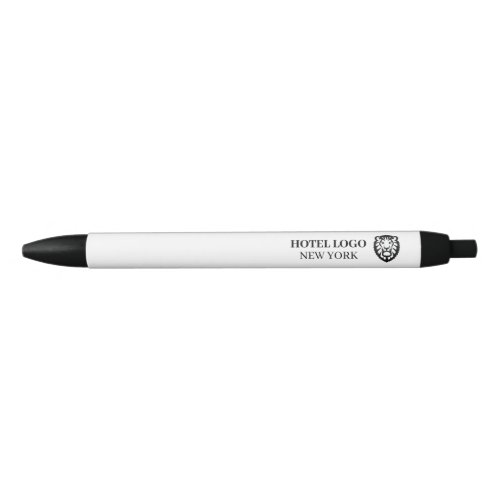 Business Logo White Promotional Supplies Black Ink Pen