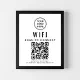 Business Logo Wifi Network QR Code Poster | Zazzle