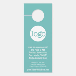 Business Logo with Announcement and Contact Info Door Hanger