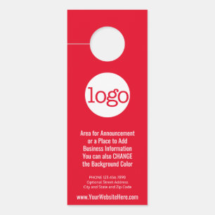 Business Logo with Announcement and Contact Info Door Hanger