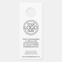 Business Logo with Announcement and Contact Info
