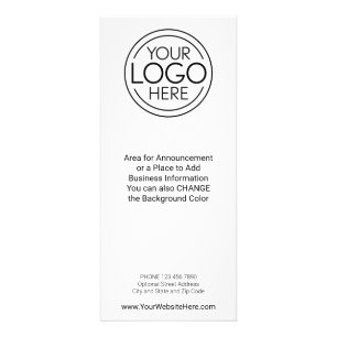 Business Logo with Announcement and Contact Info Rack Card