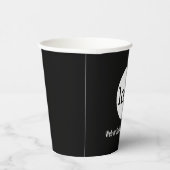 Business Logo with Contact Info - minimal black Paper Cups | Zazzle