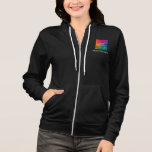 Business Logo Women's Double Side Bella Canvas Hoodie<br><div class="desc">Business Logo Women's Double Side Bella Canvas Employee Bulk Template Elegant Modern Promotional Upload Add Logo Women's Bella Canvas Full-Zip Black Hoodie.</div>