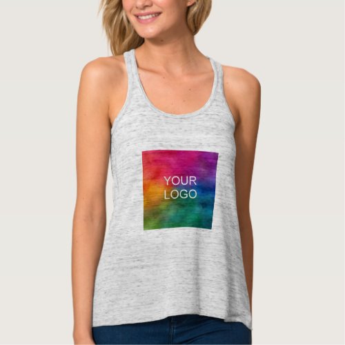 Business Logo Womens Slim Fit Double Sided Tank Top