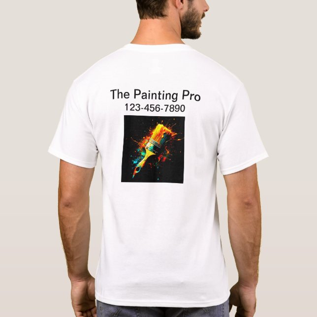 Business Logo Work Shirts For A House Painter (Back)