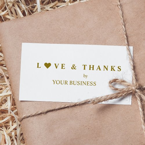Business Love and Thanks Quote with Heart Rubber Stamp