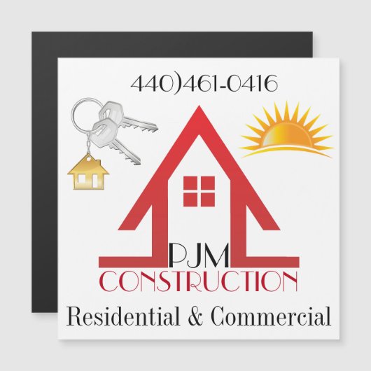 Business Magnet - Construction / Real Estate (Front/Back)