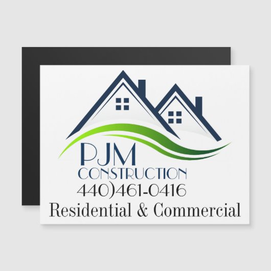 Business Magnet - Construction / Real Estate (Front/Back)