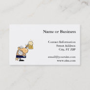 Business Man Drinking Beer Business Card at Zazzle