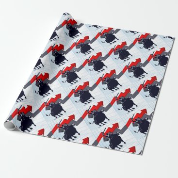 Business Man on Bull Profit Concept Wrapping Paper Business Man on Bull Profit Concept Wrapping Paper
