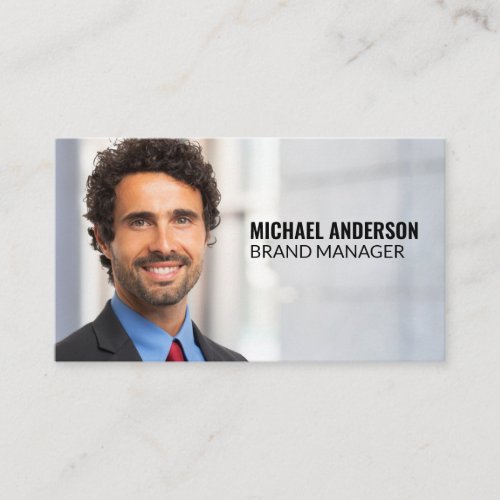 Business Man Portrait  Custom Add Photo Business Card