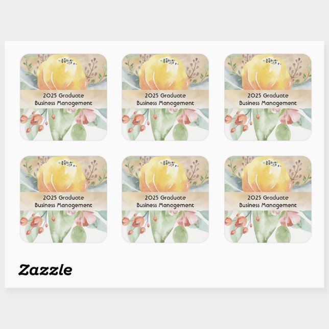 Business Management Graduation Sticker (Sheet)