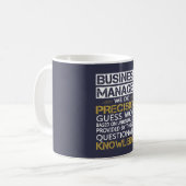 BUSINESS MANAGER COFFEE MUG (Front Left)