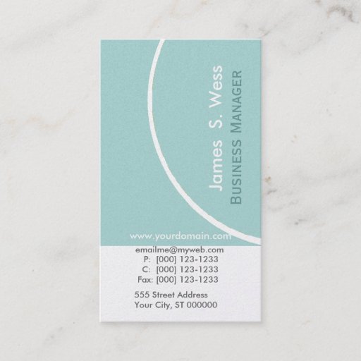Customizable Business  Contemporary Aqua  Designs Business Cards