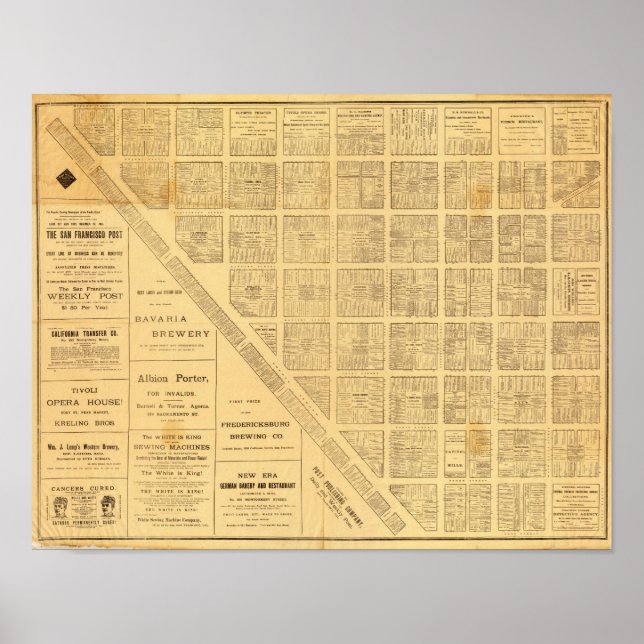 Business Map of San Francisco Poster (Front)