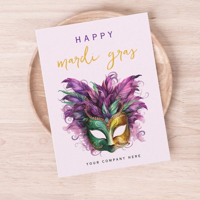 Business Mardi Gras Masquerade Postcard (Creator Uploaded)