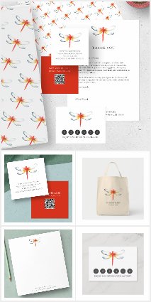 Business Marketing Collection Red Dragonfly