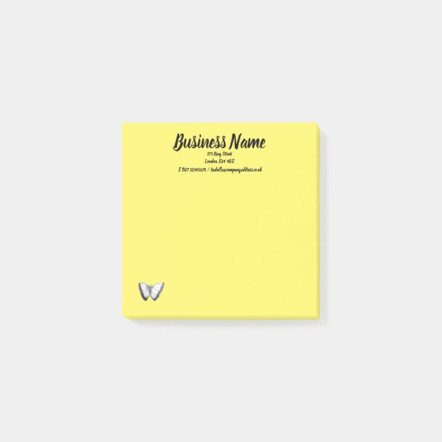 Business Marketing items personalized yellow Post-it Notes (Front)