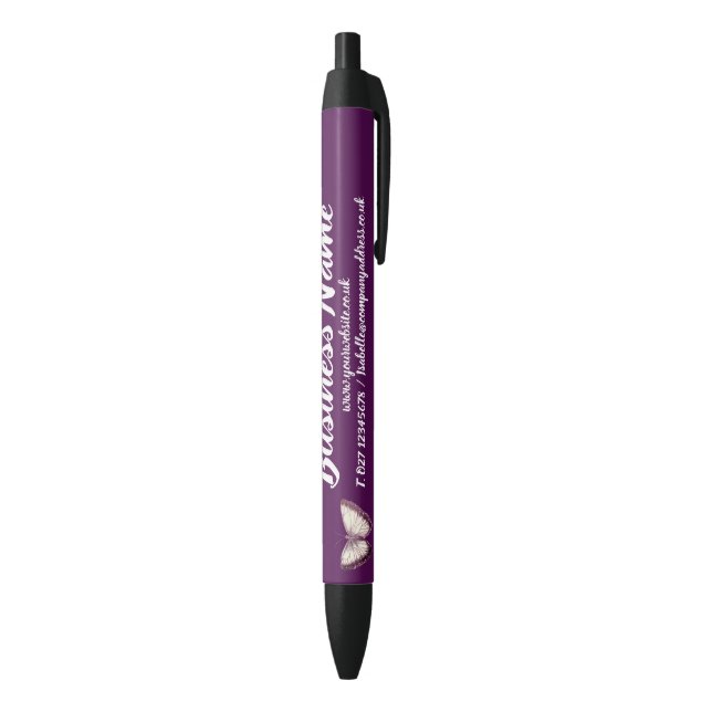 Business Marketing Personalized dark purple Pen (Bottom (Vertical))