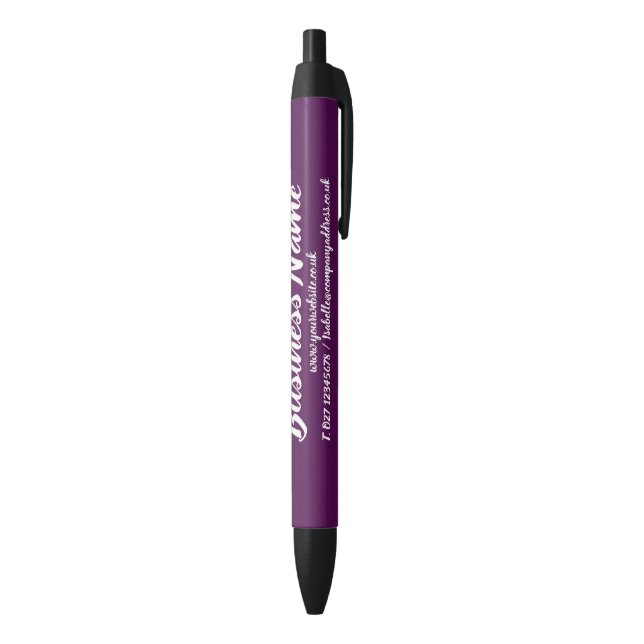 Business Marketing Personalized dark purple Pen (Bottom (Vertical))