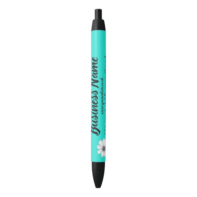 Business Marketing Personalized light teal Pen (Front Vertical)
