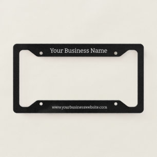 Business Marketing Website Black License Plate Frame