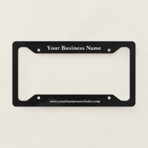 Business Marketing Website Black License Plate Frame