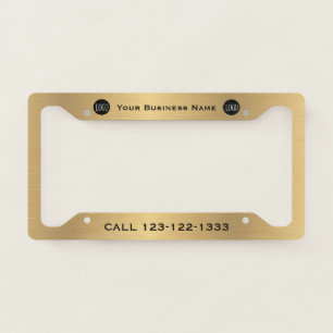Business Marketing Website Gold License Plate Fram Frame