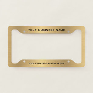 Business Marketing Website Gold License Plate Fram Frame