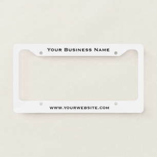 Business Marketing Website License Plate Frame
