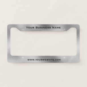 Business Marketing Website Silver License Plate Fr Frame