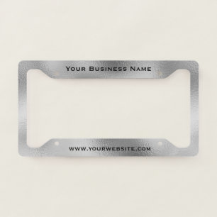 Business Marketing Website Silver License Plate Frame