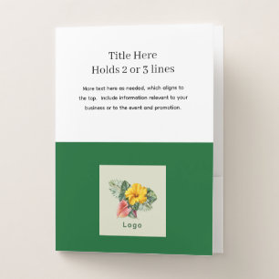 Business Meeting Company Brand Logo Pocket Folder