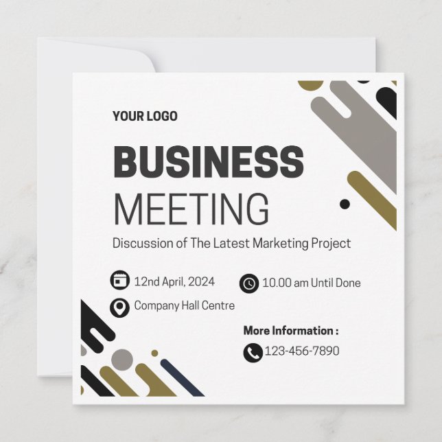 Business Meeting  Invitation (Front)